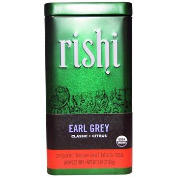 Rishi čaj, organski crni čaj od labavog lista, Earl Grey, Classic + citrusi, 65 g