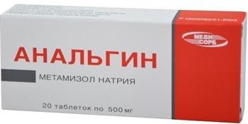 Analgin 0,5 N20 kartica Medisorb